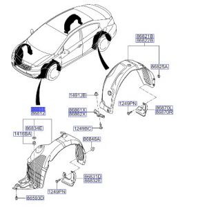 بطانة رفرف أمامي يسار