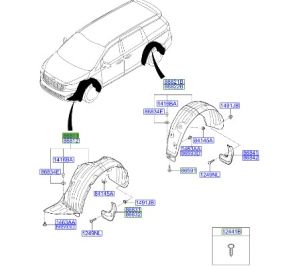 بطانة رفرف أمامي يسار