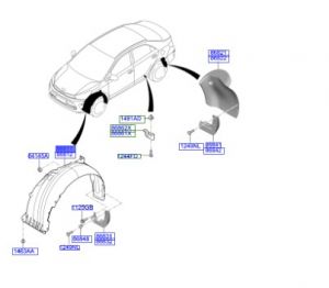 بطانة رفرف أمامي يسار