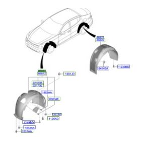 بطانة رفرف أمامي يسار