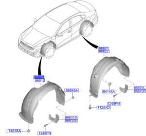 بطانة رفرف أمامي يسار
