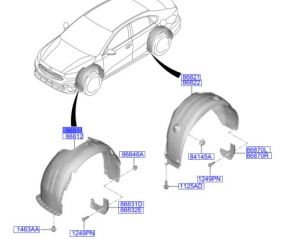 بطانة رفرف أمامي يسار