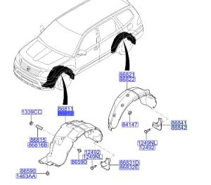 بطانة رفرف أمامي يمين