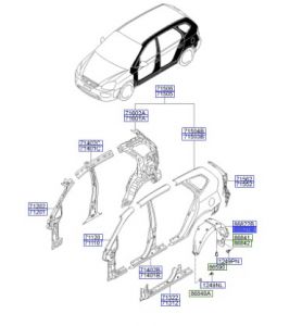 بطانة رفرف خلفي يسار