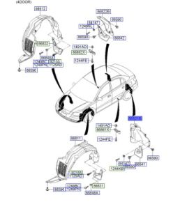 بطانة رفرف خلفي يسار