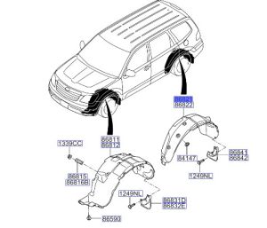 بطانة رفرف خلفي يسار