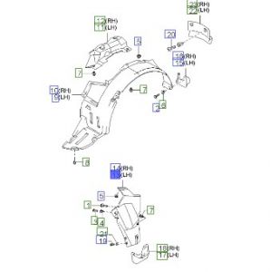 بطانة رفرف خلفي يسار