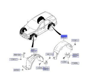 بطانة رفرف خلفي يسار