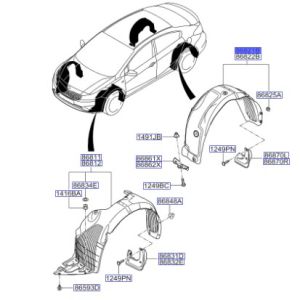 بطانة رفرف خلفي يسار