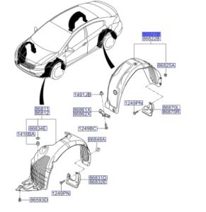 بطانة رفرف خلفي يسار