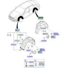 بطانة رفرف خلفي يسار