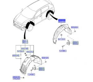 بطانة رفرف خلفي يسار