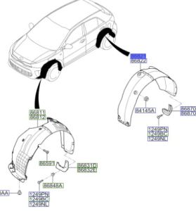 بطانة رفرف خلفي يسار