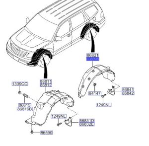 بطانة رفرف خلفي يمين