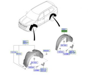 بطانة رفرف خلفي يمين