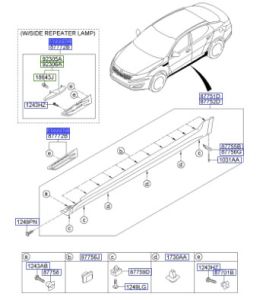 جلدة ديكور رفرف امامي يسار