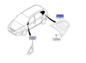 زجاج مثلث خلفي