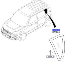 زجاج مثلث خلفي