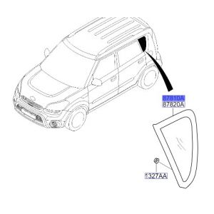 زجاج مثلث خلفي