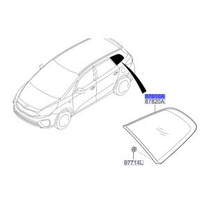 زجاج مثلث خلفي