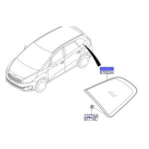 زجاج مثلث خلفي