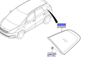 زجاج مثلث خلفي