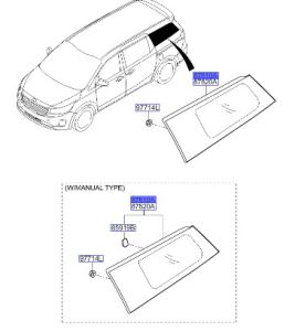 زجاج مثلث خلفي