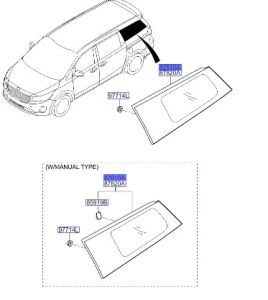 زجاج مثلث خلفي