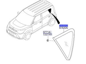 زجاج مثلث خلفي