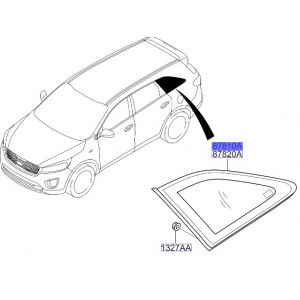 زجاج مثلث خلفي