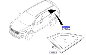 زجاج مثلث خلفي