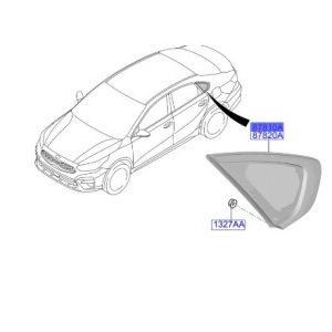 زجاج مثلث خلفي