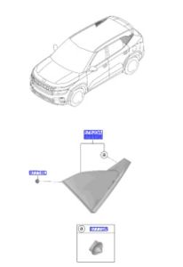 زجاج مثلث خلفي