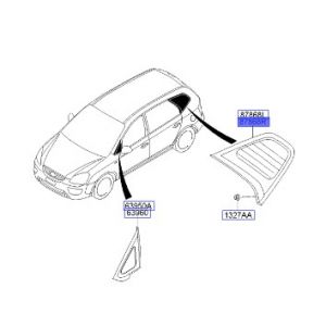 زجاج مثلث خلفي