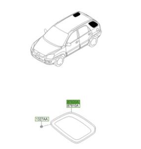 زجاج مثلث خلفي