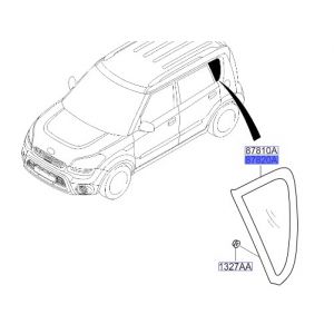 زجاج مثلث خلفي