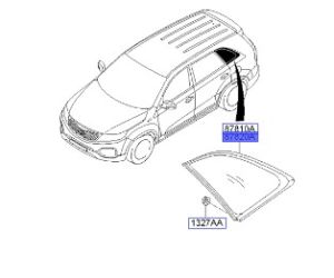 زجاج مثلث خلفي