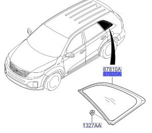 زجاج مثلث خلفي