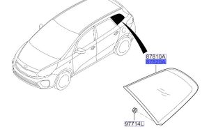 زجاج مثلث خلفي