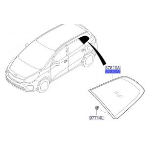 زجاج مثلث خلفي