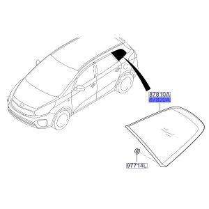 زجاج مثلث خلفي