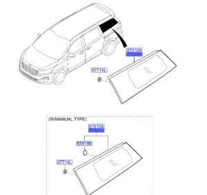 زجاج مثلث خلفي