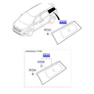 زجاج مثلث خلفي
