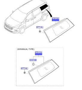زجاج مثلث خلفي