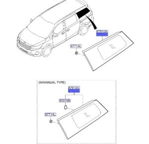زجاج مثلث خلفي