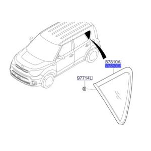 زجاج مثلث خلفي