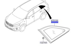 زجاج مثلث خلفي