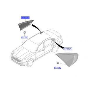 زجاج مثلث خلفي