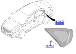 زجاج مثلث خلفي