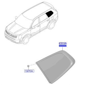 زجاج مثلث خلفي